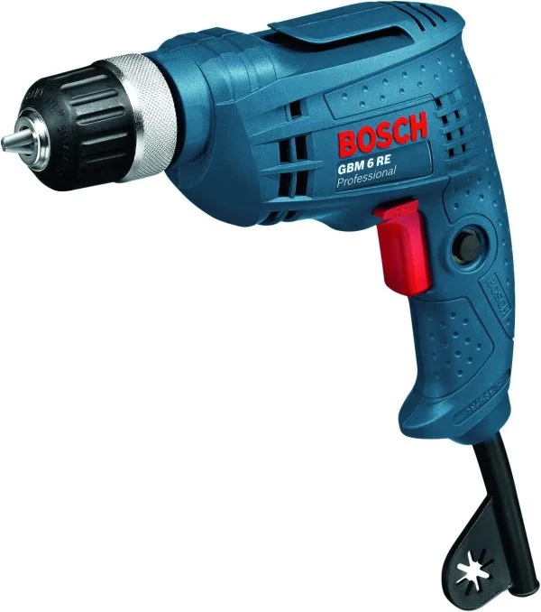 Bosch Professional Bohrmaschine GBM 6 RE (350 W Nennaufnahmeleistung, 15 mm Bohr-Ø Holz, 6,5 mm Bohr-Ø Stahl, Schnellspannbohrfutter 10 mm, im Karton)