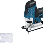 Bosch Professional Stichsäge GST 150 CE (780 Watt, inkl. 3x Schwämme, Absaug-Set, Abdeckhaube, Gleitschuh, Spanreißschutz, 1x Sägeblatt für Holz, im Handwerkerkoffer)