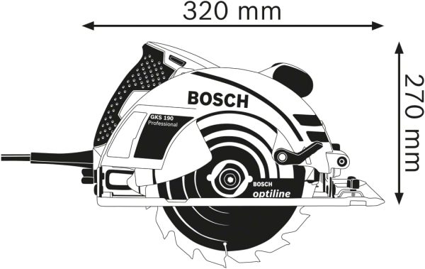 Bosch Professional GKS 190 Handkreissäge, 190 mm Sägeblatt-Ø