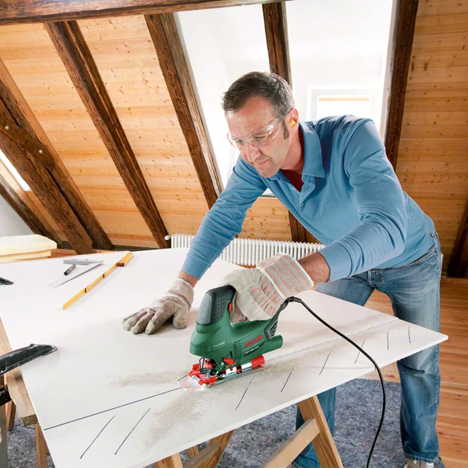 Bosch Stichsäge PST 900 PEL (620 Watt, Schnitttiefe 90 mm, im Kunststoffkoffer)