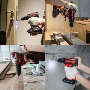 Akkuschrauber 21V, Mimajor Akku Bohrschrauber Set mit 2 Akkus