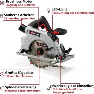 Einhell Professional Akku-Handkreissäge TP-CS 18/190 Li BL-Solo Power X-Change
