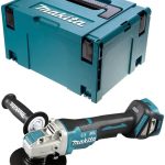 Makita DGA519ZJ Winkelschleifer 125 mm BL ADT AFT X-LOCK 18 V + Makpac Box, Blau