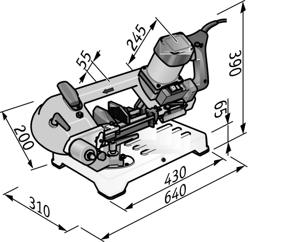 Flex Metall Bandsäge SBG 4910 850 W