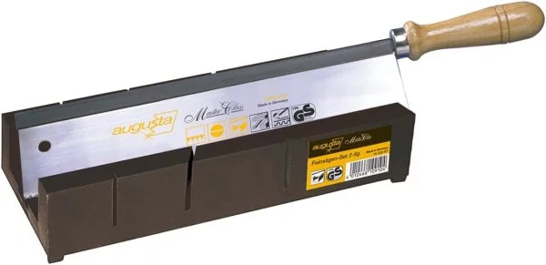 Augusta Feinsägen Set 2-teilig mit Kunststoffgehrungslade 250 mm