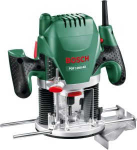 Bosch Oberfräse POF 1200 AE (1200 Watt, inkl. Zubehör für präzise Holzbearbeitung, für unterschiedliche Holzarten)