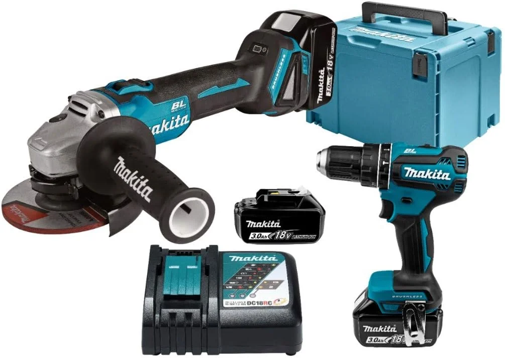 Makita DLX2334J Akku-Kombo-Kit 18 V (DHP485Z + DGA504Z)