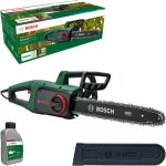 Bosch Kettensäge UniversalChain 40 (1800 W, Gewicht: 4,2 kg, Kettengeschwindigkeit: 12 m/s, mit Kettensägenöl inklusive, im Karton)