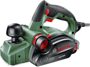 Bosch Handhobel PHO 2000, Hobelmesser, Karton (680 W, Hobelbreite 82 mm, Spantiefe 0 – 2,0 mm, Falztiefe 0 – 8 mm)