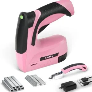 SHALL 2-in-1 Akku-Heftpistole, 4 V wiederaufladbar, elektrischer Nagler / Heftgerät