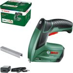 Bosch Akku Tacker PTK 3,6 LI (Integrierter Akku, 3,6 Volt, 30 Schläge/min, in Metalldose)