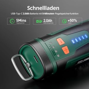 DEPSTECH 8V 2.0Ah Akku Multifunktionswerkzeuge, Rotationswerkzeuge 5 Gang Graviergerät