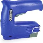 Rapesco 1570 T12 Schnurlose Elektrische Heftpistole mit Integriertem 4V Li-Ionen-Akku und Heftklammern, Blau