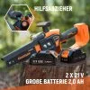 Akku Kettensäge 25cm, Mini Kettensäge mit Akku 4000mAh
