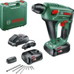 Bosch Akku Bohrhammer UneoMaxx (2 Akku, 18 Volt System, max. Bohrdurchmesser in Beton 10 mm, im Koffer)