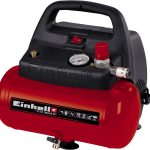 Einhell Kompressor TC-AC 190/6/8 OF (1100 W., max. 8 bar, 6 l-Tank, 185 l/min Ansaugleistung, Motordrehzahl 15000 min^-1, Druckminderer, Manometer, ölfrei)