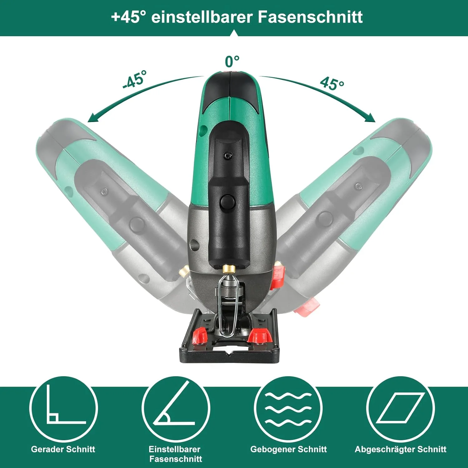 Stichsäge 800-3000SPM HYCHIKA, 750W Max Holz Schnitttiefe 110mm