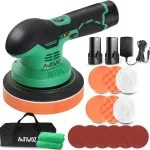 Akku Poliermaschine,AUTIWOZ Exzenter Poliermaschine,Polier Random Orbit 8mm,2 Akkus,Autopoliermaschinen Set,6 Variable Geschwindigkeit,Akku Polieren für Auto,150mm