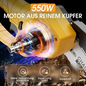 Kettensäge 6 Zoll Mini Tragbare 21V Zwei Strom