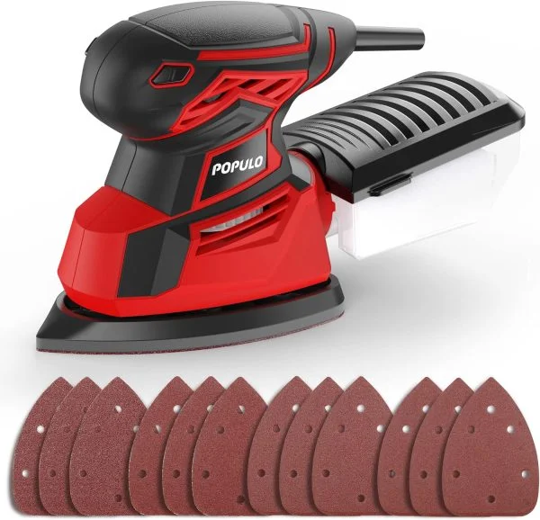 POPULO Detailschleifer Palm Sander, 14.000 OPM