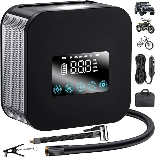 USERCENT Druckluft Kompressor Auto 12V DC & 7800mAh