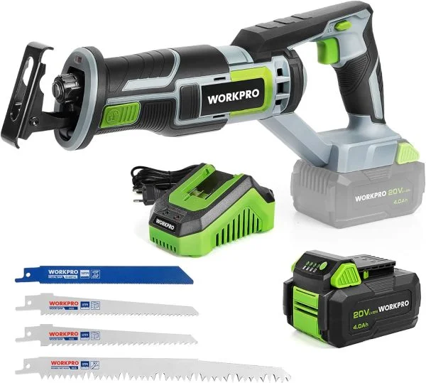 WORKPRO Akku Säbelsäge Kabellose Reciprosäge 20V 4,0 Ah