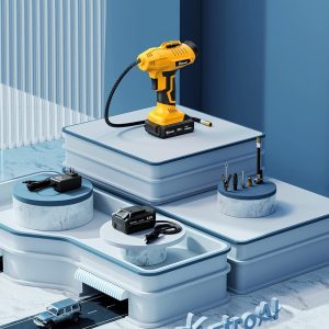 AstroAI 2-in-1 Metallzylinder Luftkompressor 20V Akku & 12V