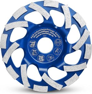 S&R Diamantschleiftopf 125 mm in Industriequalität für harter Beton, Naturstein, Mauerwerk, Diamant Schleiftopf, Betonschleifer, Schleifteller für Winkelschleifer