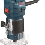 Bosch Professional Kantenfräse GKF 550 (inkl. Parallelanschlag, Rollenführung, Grau, 2x Schraubenschlüssel (17mm, 10 mm), im Karton)