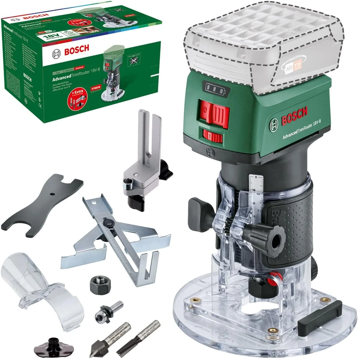 Bosch Akku-Kantenfräse AdvancedTrimRouter 18V-8