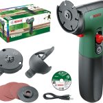 Bosch - EasyCut&Grind Akku-Multifunktionswerkzeug (7,2V 2,0Ah; 2 Trennscheiben, 1 Schleifteller,3x Schleifmittel,1 Transportschutz mit Inbusschlüssel,1 Adapter,1 USB-C-Kabel)50 mm Scheibendurchmesser