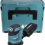 Makita DBO180ZJ Exzenterschleifer 18 V Makpac - ohne Akku und Ladegerät, Blau, Silber, 125 mm