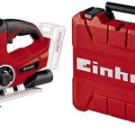 Einhell Akku Stichsäge TE-JS 18 Li Solo Power X-Change (Lithium Ionen, 18 V, max. 80 mm, 4-Stufen Pendelhub, Absaugadapter) + Koffer E-Box S35 (für universelle Aufbewahrung von Werkzeug und Zubehör)