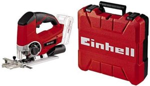 Einhell Akku Stichsäge TE-JS 18 Li Solo Power X-Change (Lithium Ionen, 18 V, max. 80 mm, 4-Stufen Pendelhub, Absaugadapter) + Koffer E-Box S35 (für universelle Aufbewahrung von Werkzeug und Zubehör)