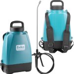 EVIKA Akku Drucksprüher inkl. Li-Ion Batterie und Ladegerät - 8 Liter - Gartenspritze für Garten/Weingut/Rasen, Rückenspritze Akku mit 52 cm Sprühlanze, Unkrautspritze mit Messingdüse