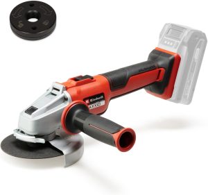 Einhell Akku-Winkelschleifer AXXIO 18/125 Q Li-Solo Power X-Change (18 V, 125 mm Scheibendurchmesser, 33 mm Schnitttiefe, Brushless, Quick-Fix-Nut, ohne Trennscheibe, ohne Akku)