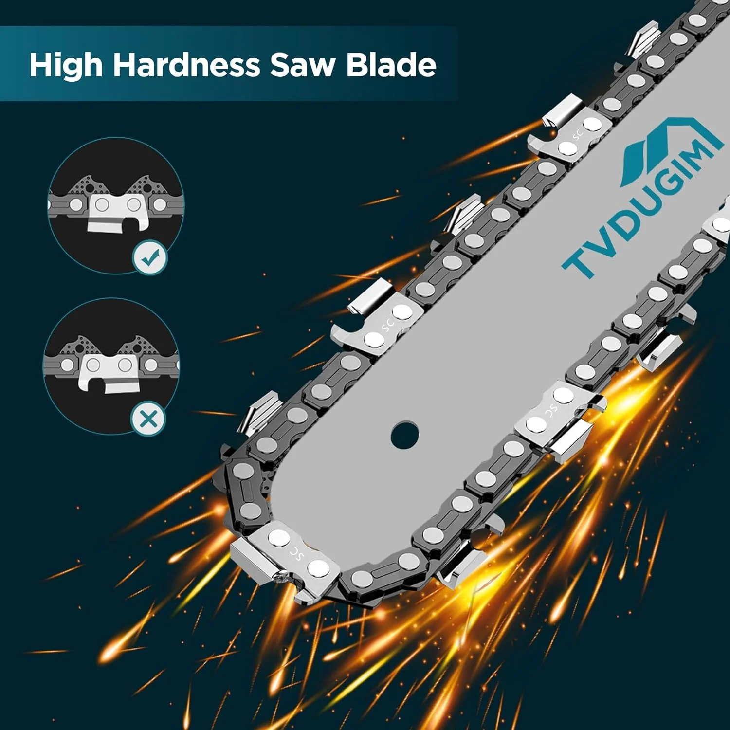 Mini Kettensäge mit Akku Tvdugim