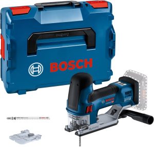 Bosch Professional 18V System Akku-Stichsäge GST 18V-155 SC (mit Stabform, Akkus und Ladegerät nicht im Lieferumfang enthalten, L-BOXX 136), Blue, 06015B0000