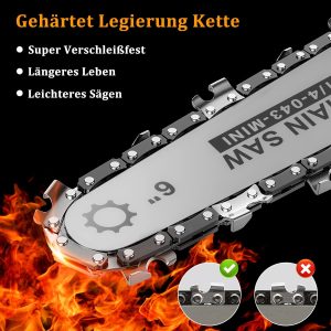 Mini Kettensäge mit Akku, JINDUN Akku Kettensäge