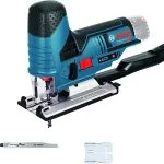 Bosch Professional 12V System Akku Stichsäge GST 12V-70 (2x Sägeblatt, Gleitschuh, Spanreißschutz, Schnitttiefe in Holz: 70 mm, ohne Akkus und Ladegerät, im Karton)