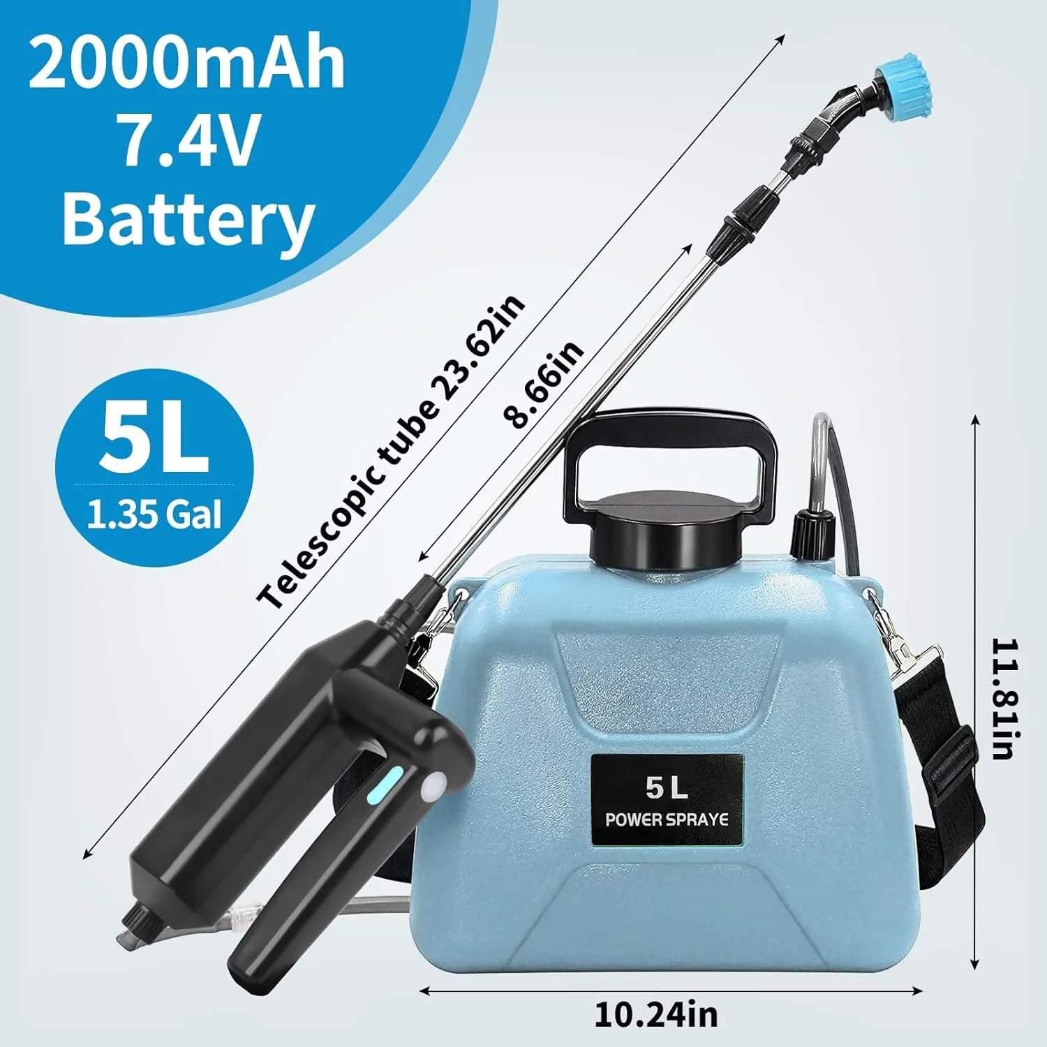Kevsuvqin Akku Drucksprüher 5 Liter