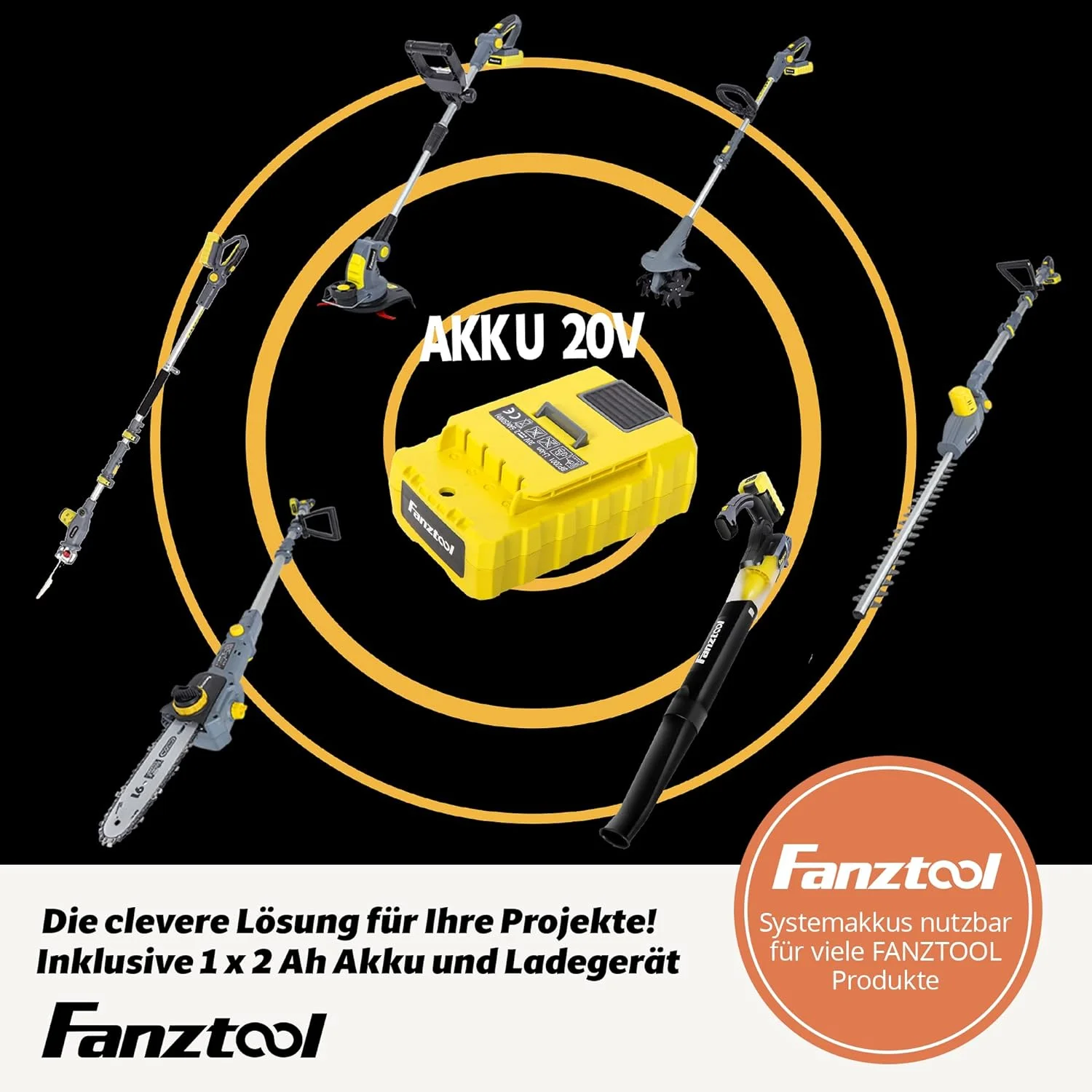 FANZTOOL 20V Li-Ion Akku 2-in-1 Hochentaster