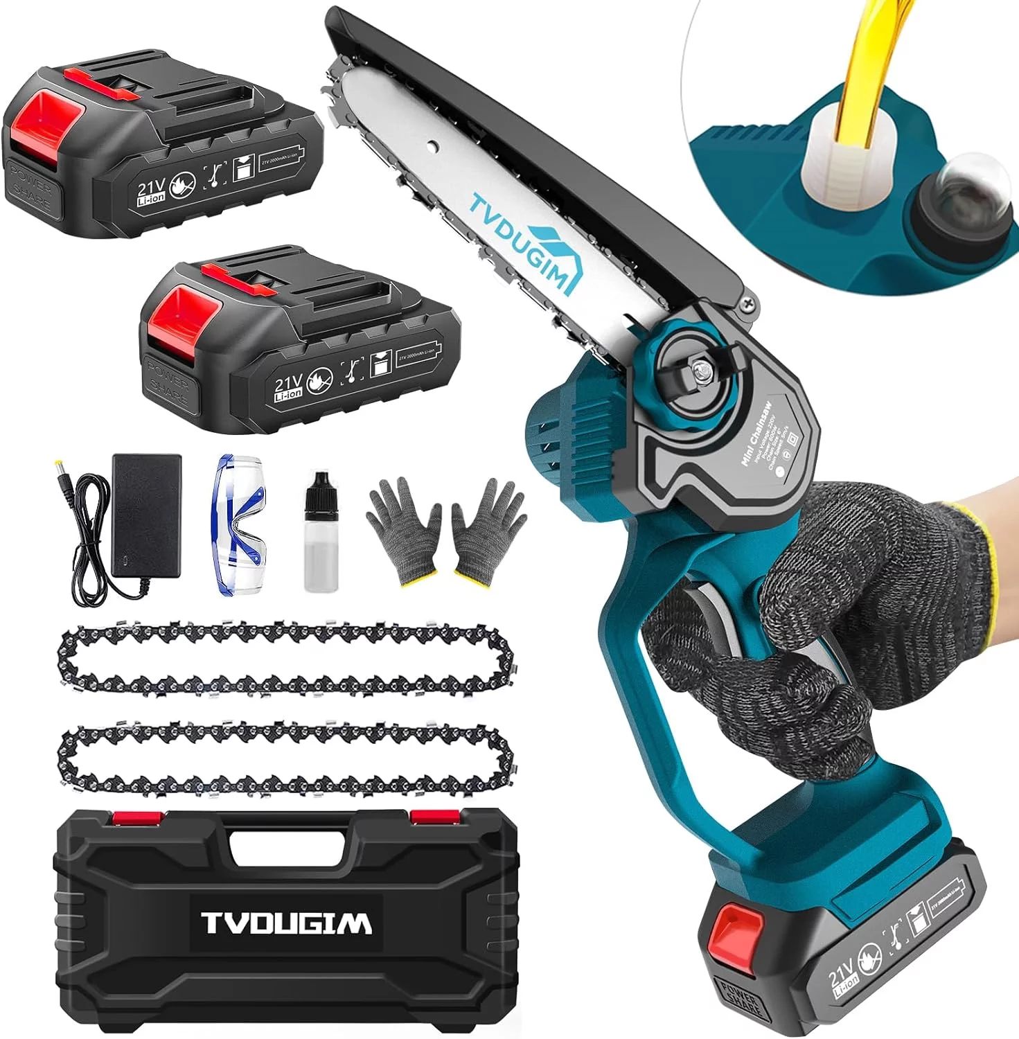 Mini Kettensäge mit Akku Tvdugim