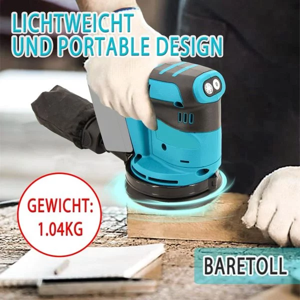 Akku-Exzenterschleifer, 125 mm Schleifmaschine Ersatz Für Makita DBO180Z