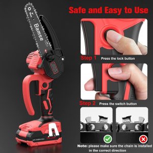 Akku Kettensäge 6 Zoll, Bamse Mini Kettensäge