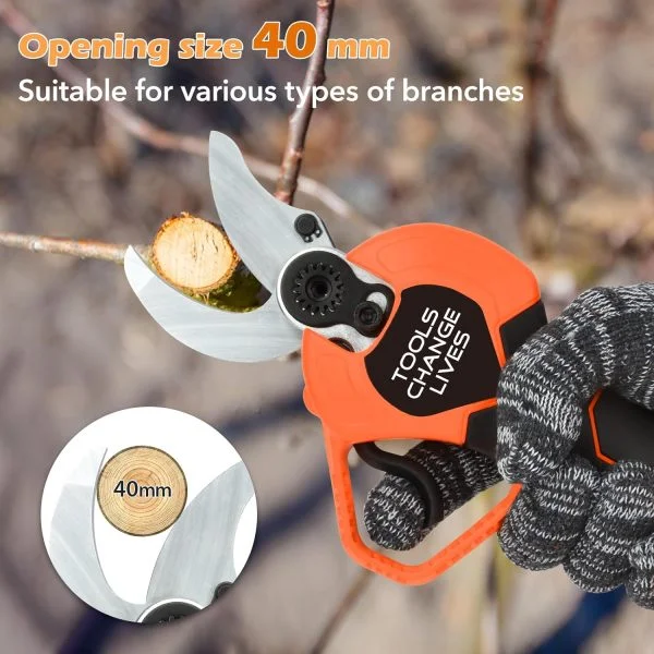 NUZEKY Akku Elektrische Gartenschere – 40 mm
