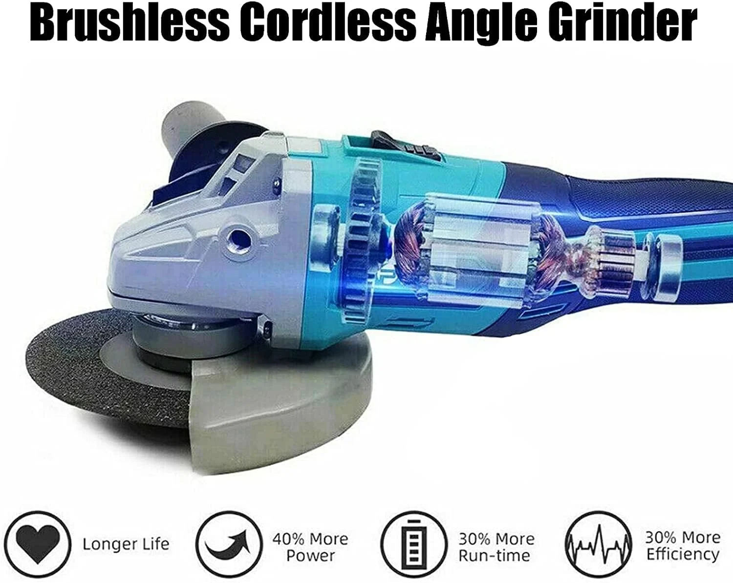 Akku-Winkelschleifer Ersatz für Makita Bürstenlo Trennschleifer Scheibe 125mm