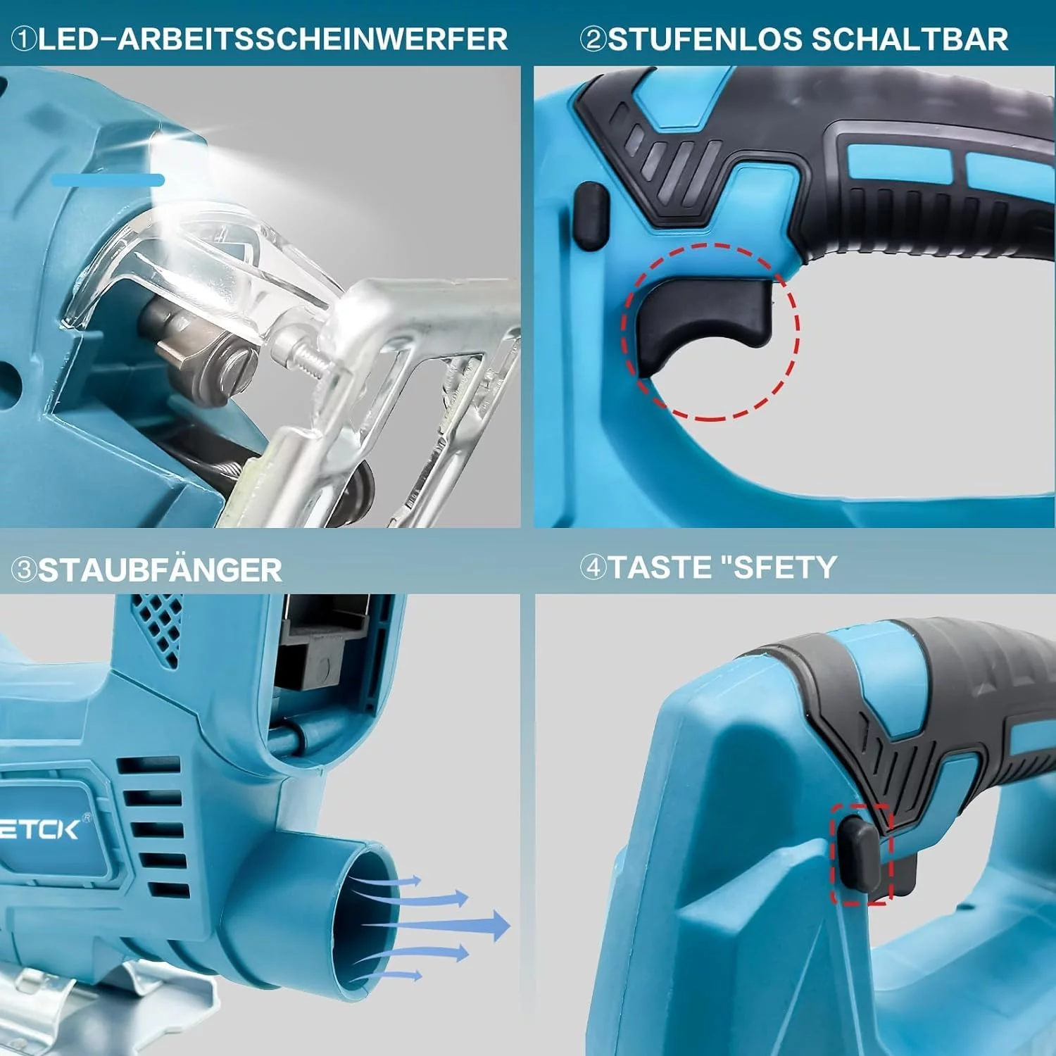 LED-Leuchte beleuchtet Akku Stichsäge MAENGRE,Ersatz für Makita