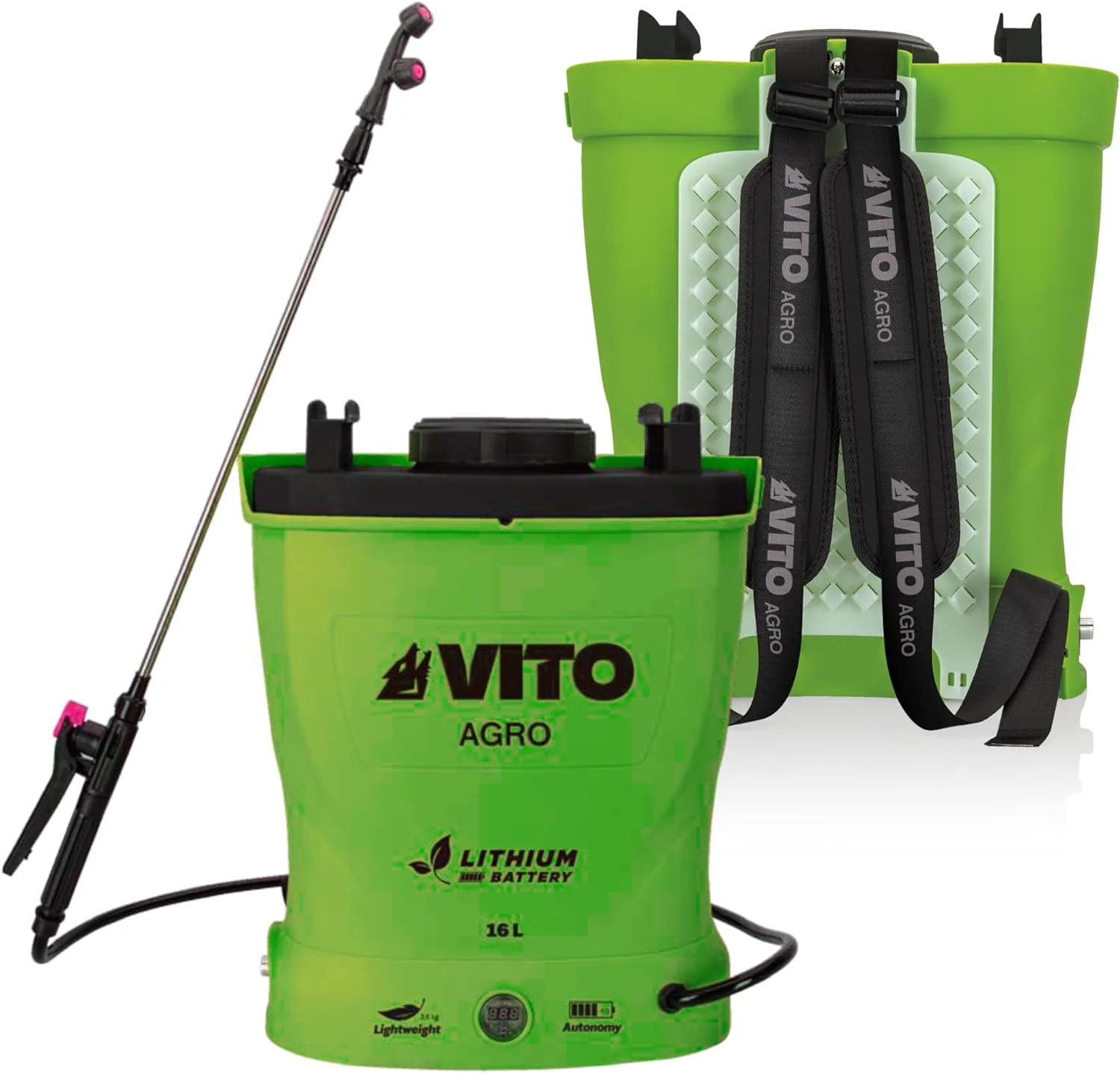 VITO Akku Drucksprüher mit Lithium-Akku 16 Liter