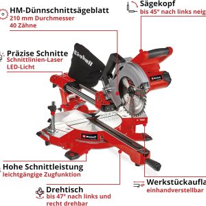Einhell Akku-Zug-Kapp-Gehrungssäge TE-SM 36/210
